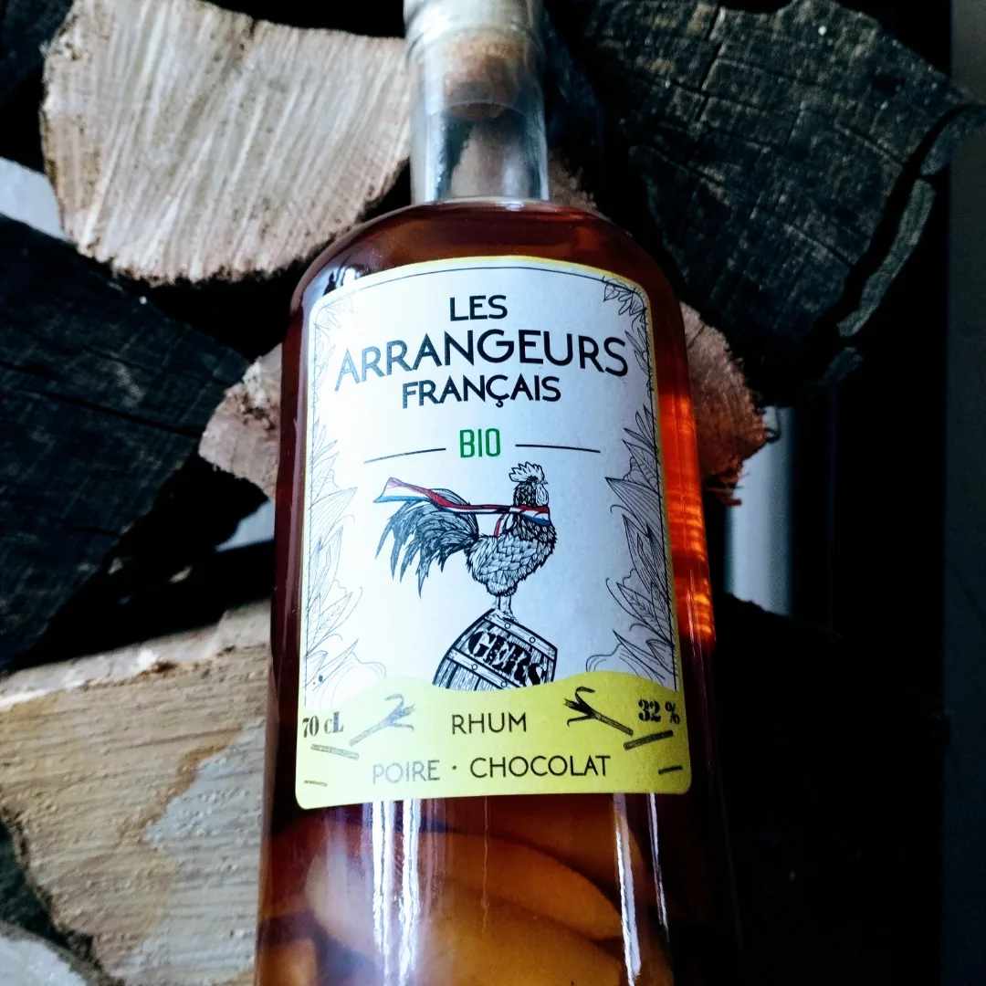 rhum bio poire chocolat - les arrangeurs français - rhum arrangé bio