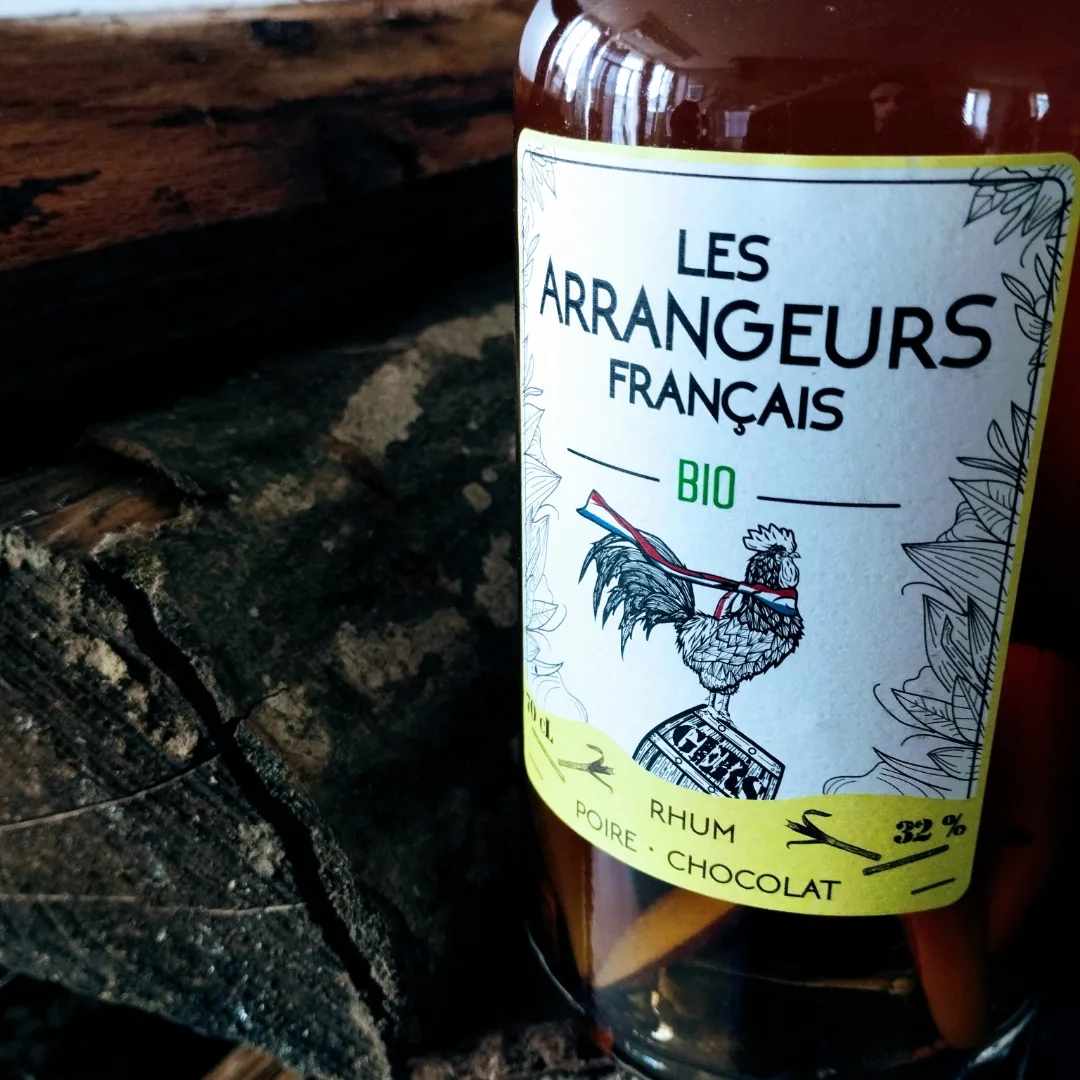 rhum bio poire chocolat - les arrangeurs français - rhum arrangé bio