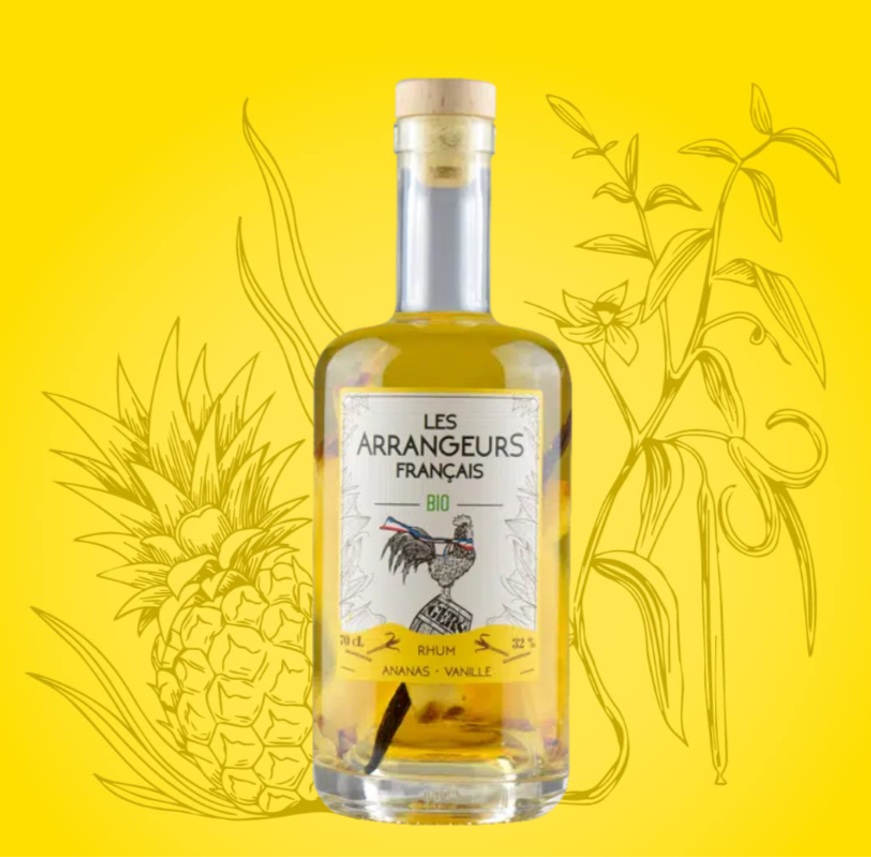 les arrangeurs francais - rhum arrangé ananas vanille bio - les petits apéroculteurs
