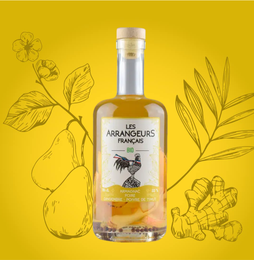 armagnac arrangé bio poire épicé - les petits apéroculteurs