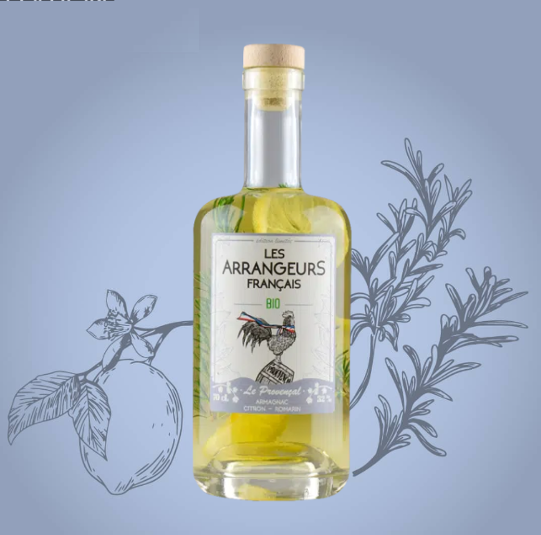 armagnac bio citron romarin - les arrangeurs fracais - arrangés bio français