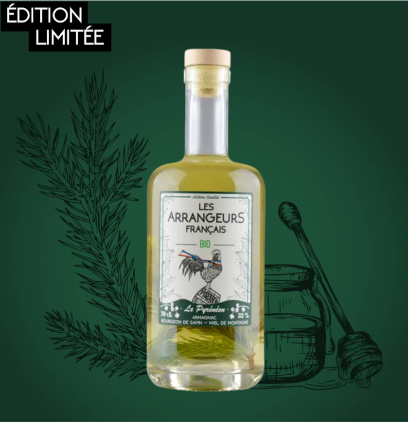 Armagnac arrangé bio bourgeons de sapin et miel de haute montagne - les petits apérocutleurs