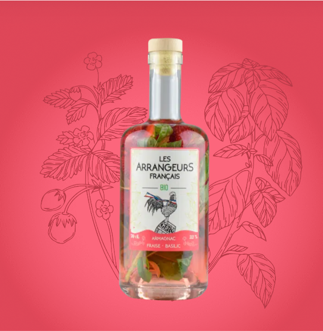 Arrangé bio fraise basilic - armagnac arrangé bio