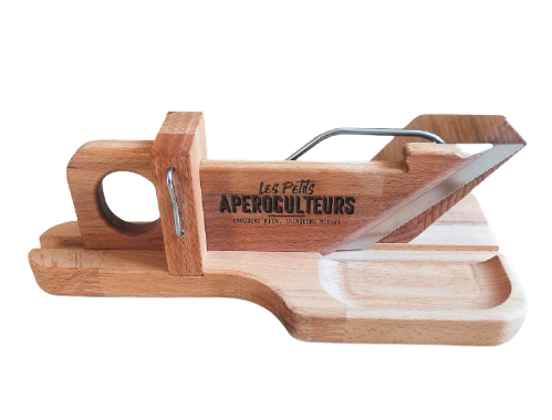 Les Petits Aperoculteurs - guillotine à saucisson - fabrication française - apéro - cadeau - accessoire indispensable